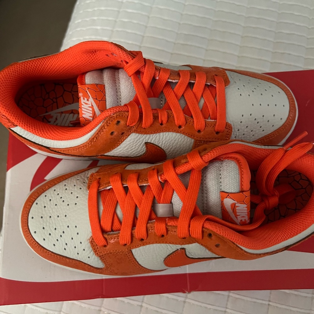 Nike Orange and White Sneakers